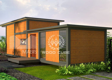 Ngoại hình gỗ Ngôi nhà Prefab hiện đại với vật liệu bảo vệ môi trường gác xép